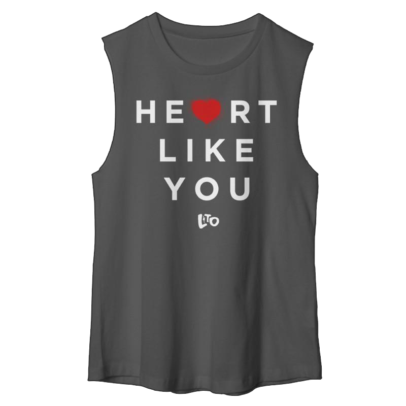 HEART LIKE YOU Grey Tank Top