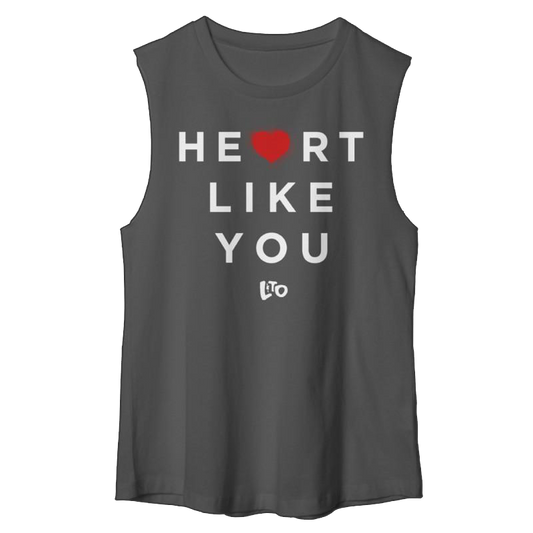 HEART LIKE YOU Grey Tank Top