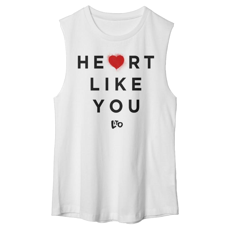 HEART LIKE YOU White Tank Top