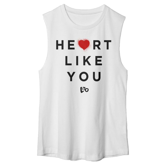HEART LIKE YOU White Tank Top