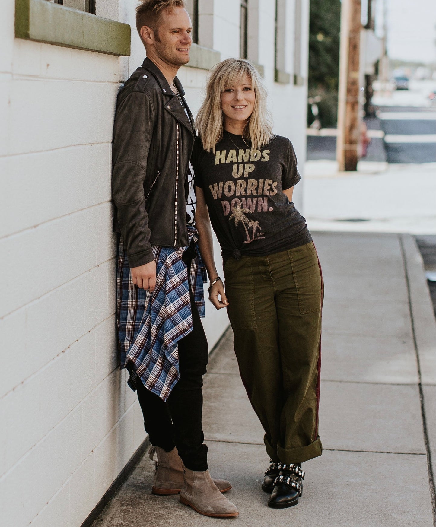 HANDS UP WORRIES DOWN T-Shirt